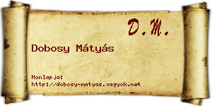 Dobosy Mátyás névjegykártya