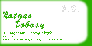 matyas dobosy business card