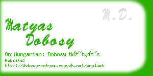 matyas dobosy business card